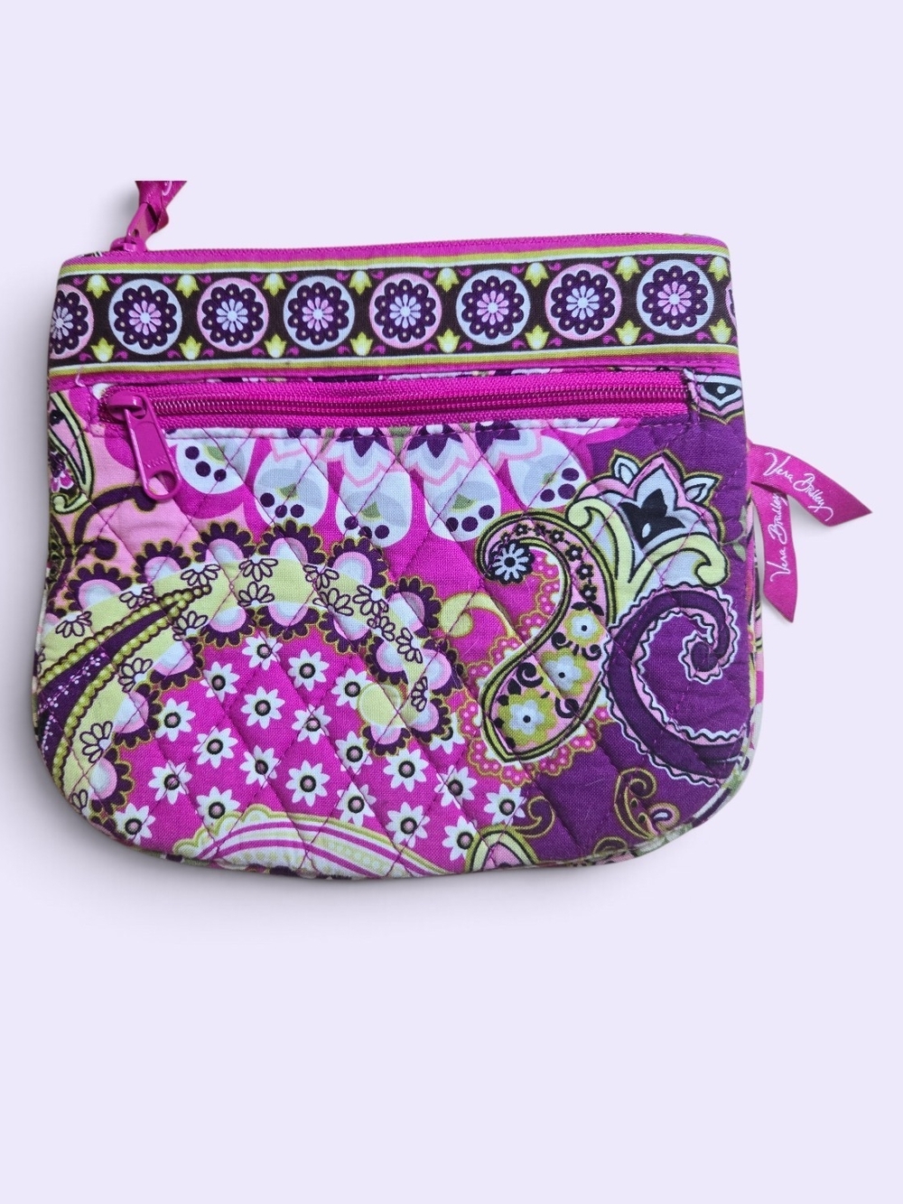 Quilted Pink Paisley Travel Pouch - Vera Bradley
